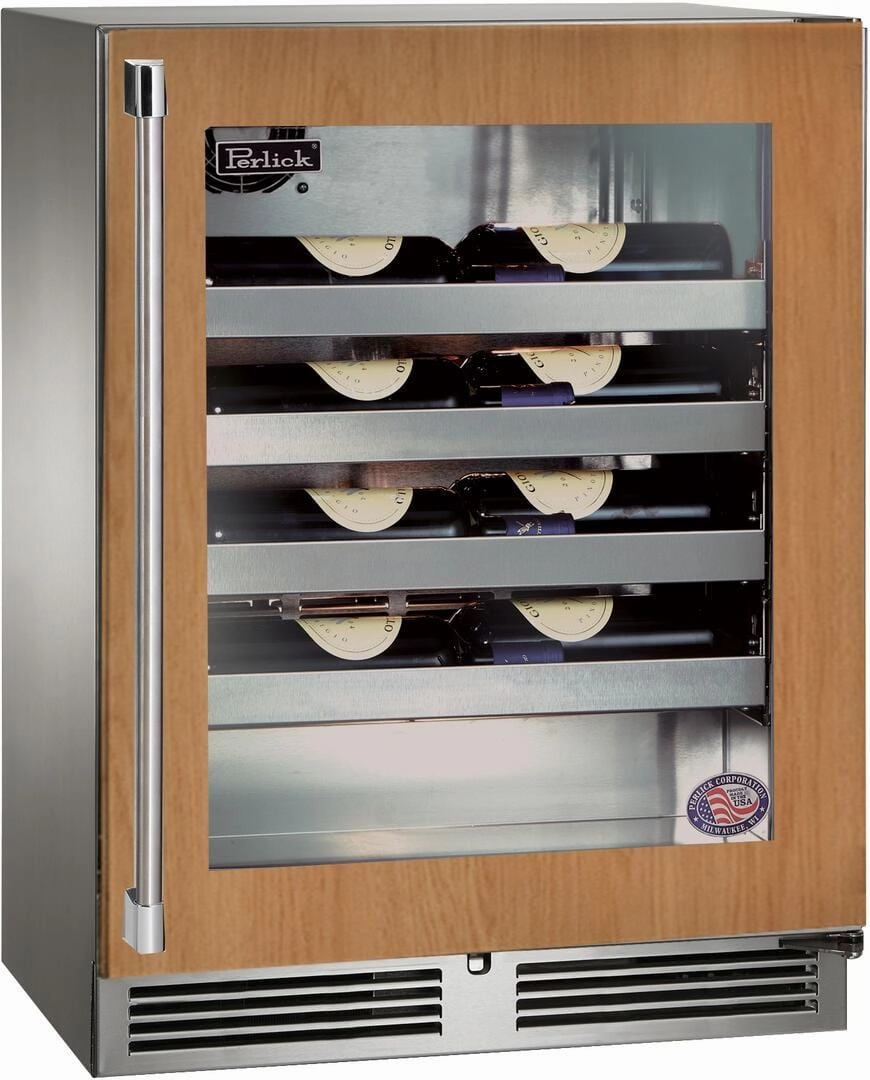 Perlick 24 inch Signature Series Built-In Wine Cooler HH24WM-4-4