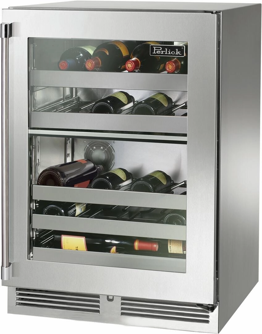 Perlick 24 inch Signature Series Built-In Wine Cooler HP24DM-4-3