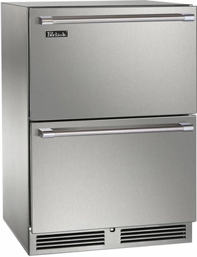 Perlick 24-Inch Signature Series Outdoor Built-In Drawer Counter Depth Compact Freezer with 5 cu. ft. Capacity in Stainless Steel HP24FM-4-5 outdoor beverage cooler with wheels
