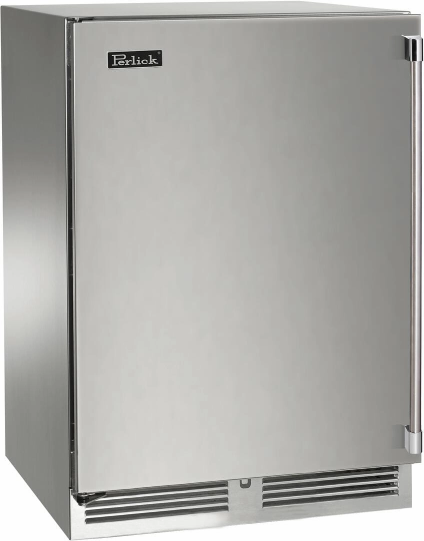 Perlick 24" Signature Series Built-In Wine Cooler with 32 Bottle Capacity Dual Zone in Stainless Steel HP24DM-4-1 outdoor beverage cooler with wheels