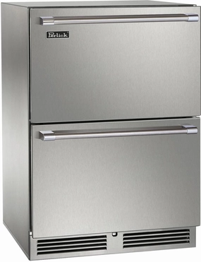 Perlick 24" Signature Series Outdoor Built-In Counter Depth Drawer Refrigerator with 5 cu. ft Capacity in Stainless Steel HP24ZM-4-5 outdoor beverage cooler with wheels