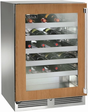 Perlick Signature Series 24" Built-In Wine Cooler with 45 Bottle Capacity Single Zone with Glass Door in Panel Ready HP24WM-4-4 outdoor beverage cooler with wheels