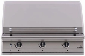 PGS Grills Legacy Series 39-Inch Pacifica Stainless Steel Grill Head - S36 stainless steel BBQ grill with side table