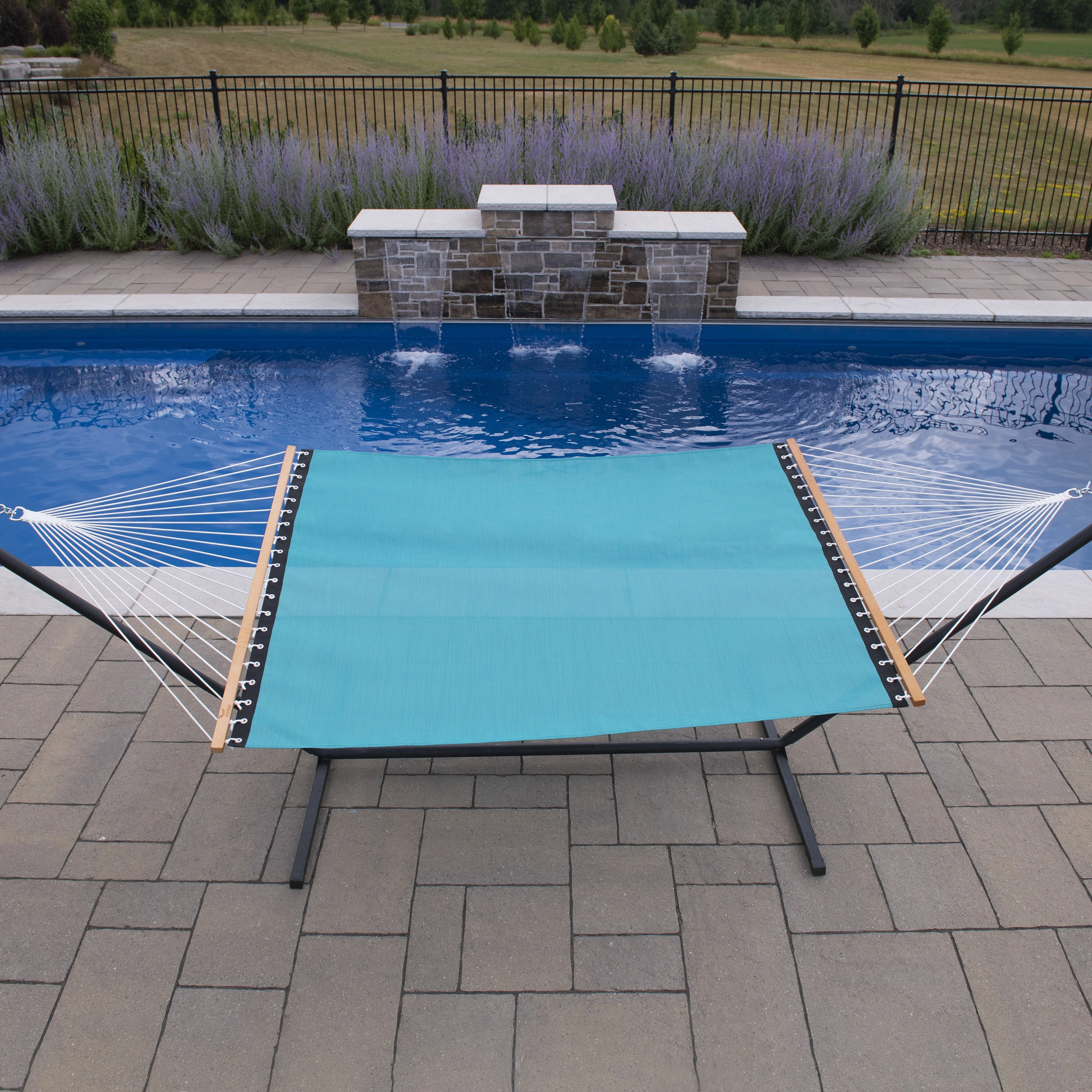 Phifer Poolside Spreader Bar Hammock - Blue Hawaii