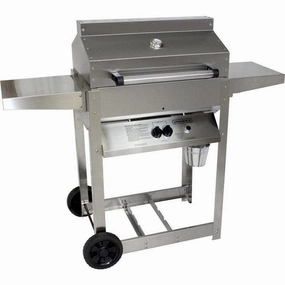 Phoenix Portable 54" Fabricated Stainless Steel Freestanding Grill SDRIV4LDD large capacity charcoal BBQ grills