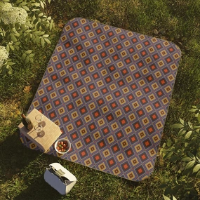 Limited Stock Offer Picnic Blanket Modern Diamond Pattern Lawn Picnic Blanket Beach Blanket With Strap One Size One Sized Print Gifts