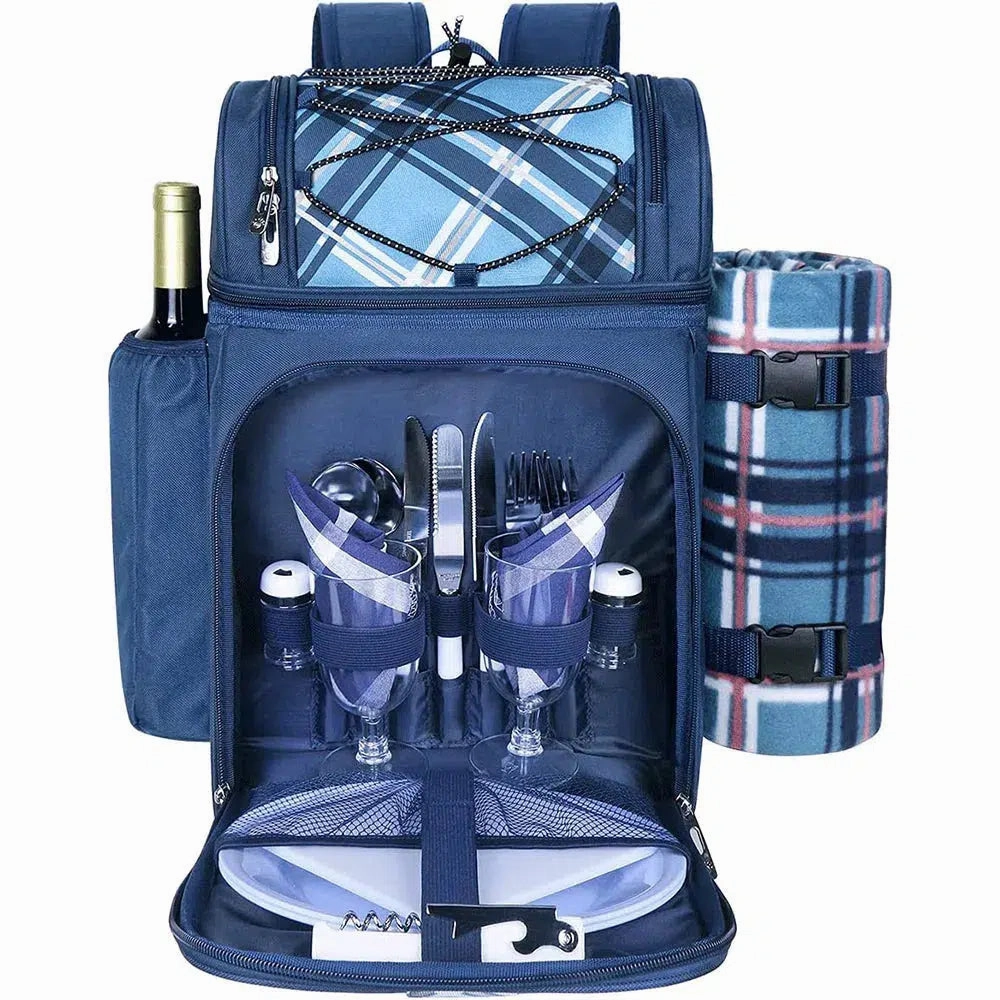 Hot Deals Today Price Slash Today Picnic Set Backpack With Insulated Cooler For Two