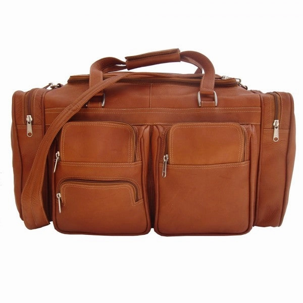 Piel Leather 20" Duffel Bag With Pockets Mega Hot Offer