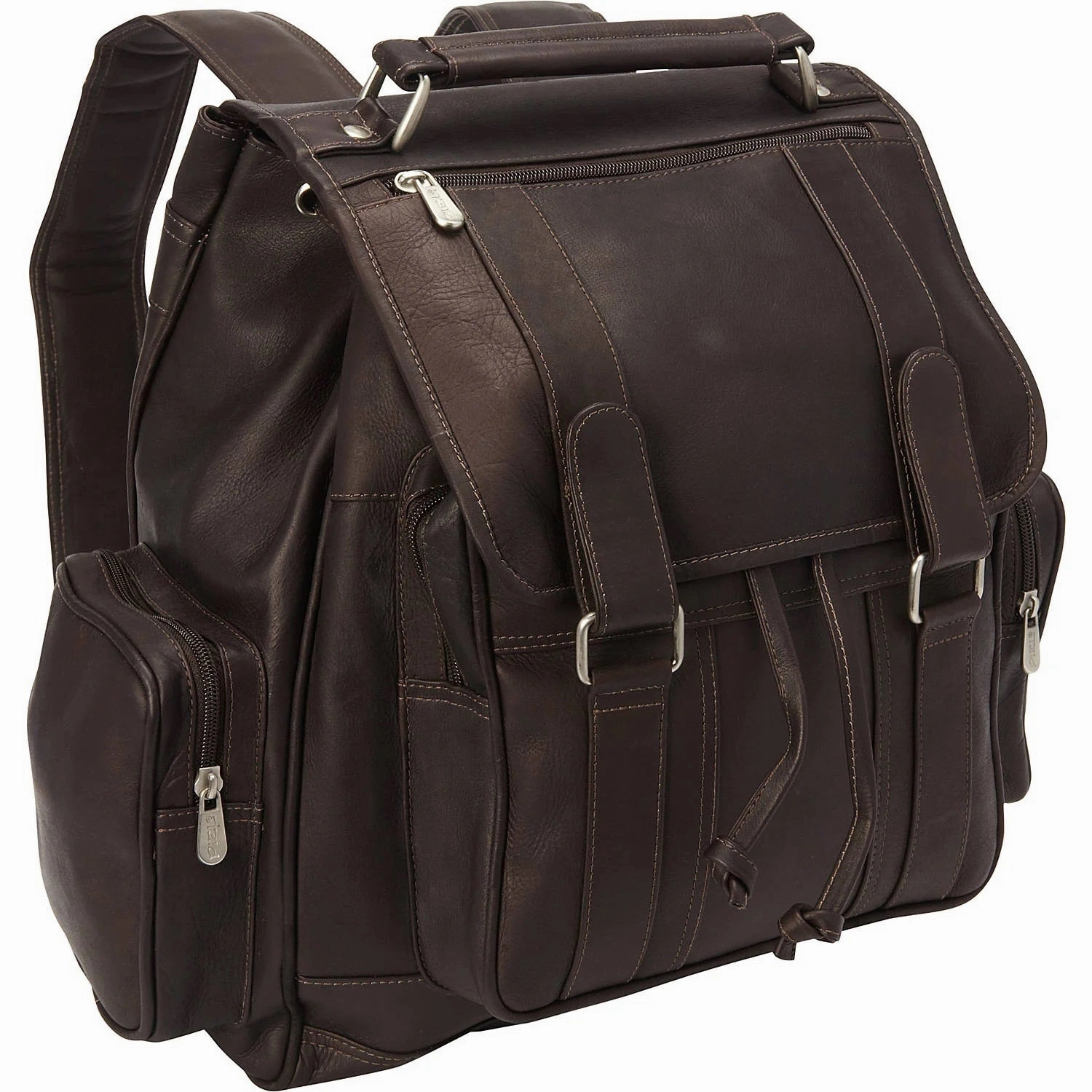 Exclusive Savings Event Piel Leather Double Loop Flap Over Laptop Backpack