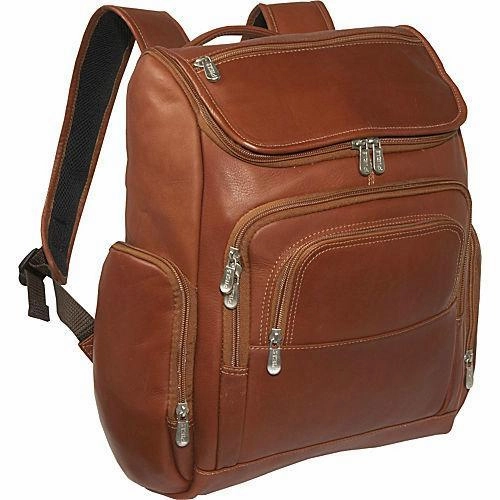 Piel Leather Multi-Pocket Laptop Backpack Clearance Sale Perfect Gift Sale