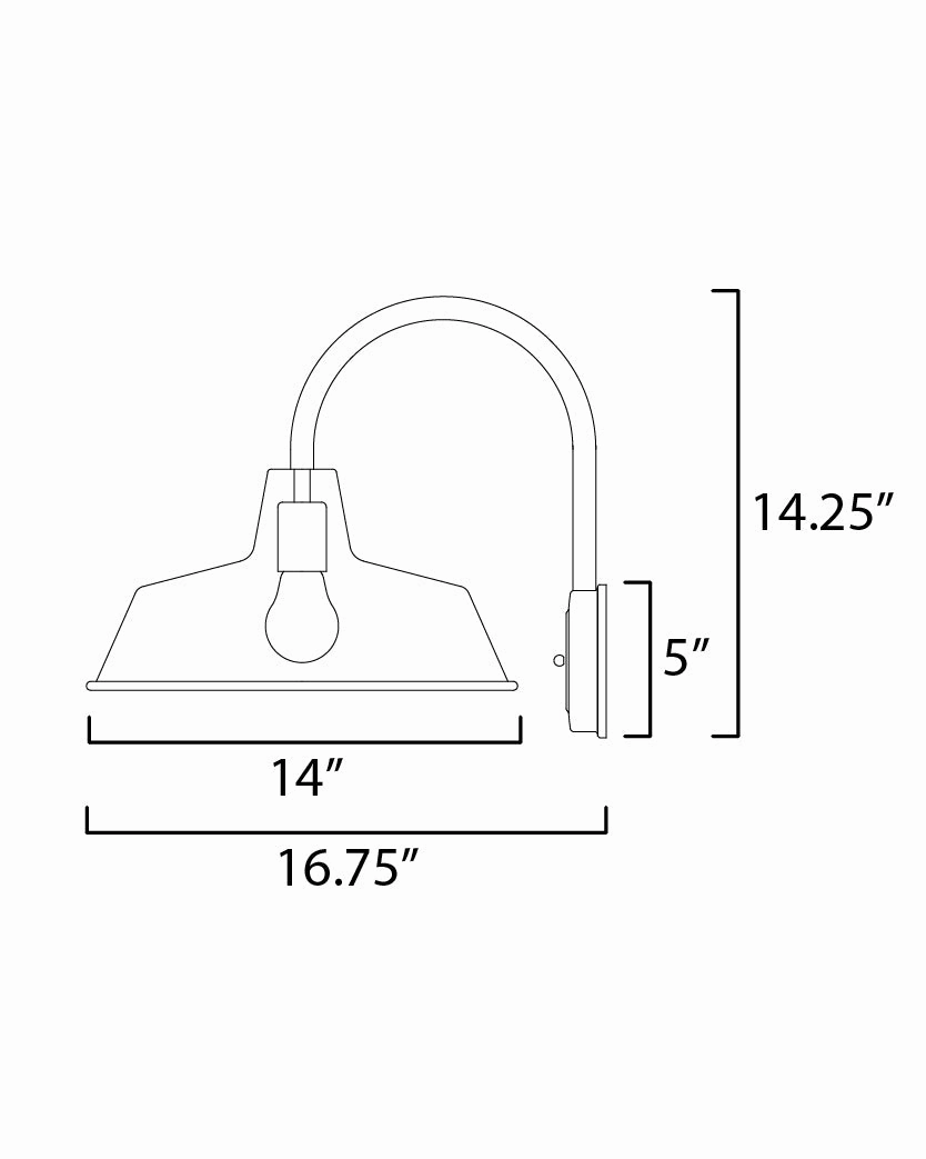Pier M One Light Wall Sconce Black