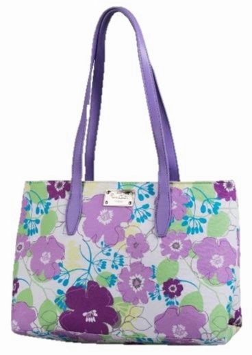 Pierre Cardin Aasha Floral Tote Handbag | Lilac Special Price Today Todays Special Savings