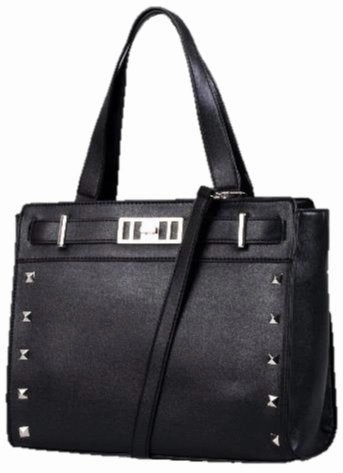 Pierre Cardin Abbey Studded Satchel Handbag | Black Todays Mega Savings