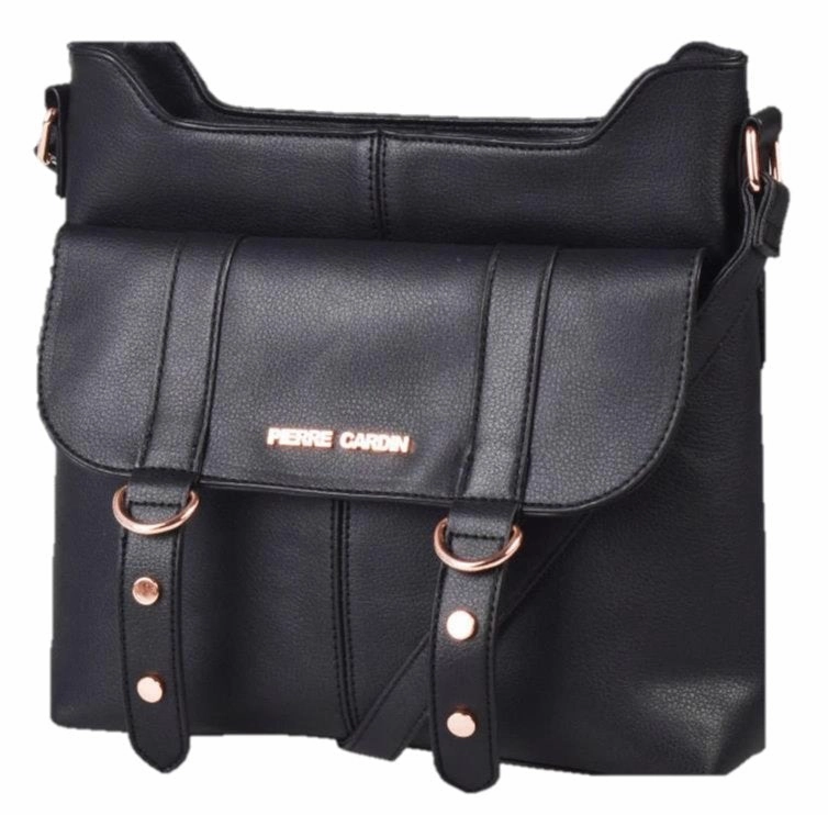 Clearance Steal Today Todays Hot Savings Pierre Cardin Camilla Classic Crossbody Bag | Black