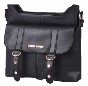 Clearance Steal Today Todays Hot Savings Pierre Cardin Camilla Classic Crossbody Bag | Black