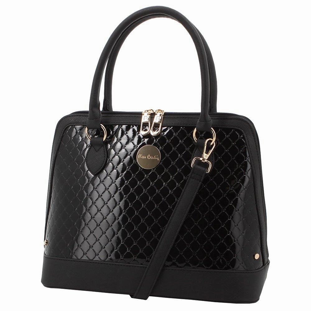 Pierre Cardin Lira Monogram Handbag | Black Today Only Hot Pick