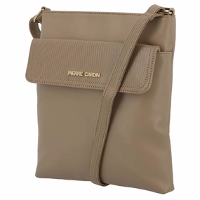 Pierre Cardin Londi Textured Trim Crossbody | Stone Hot Offer Event Steal Todays Offer