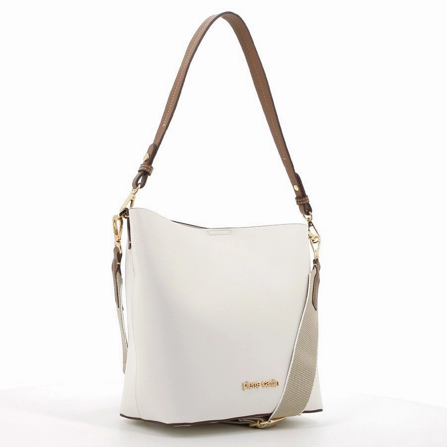 Dont Miss Hot Deals Hot Sale Today Pierre Cardin Stella Bucket Bag | White