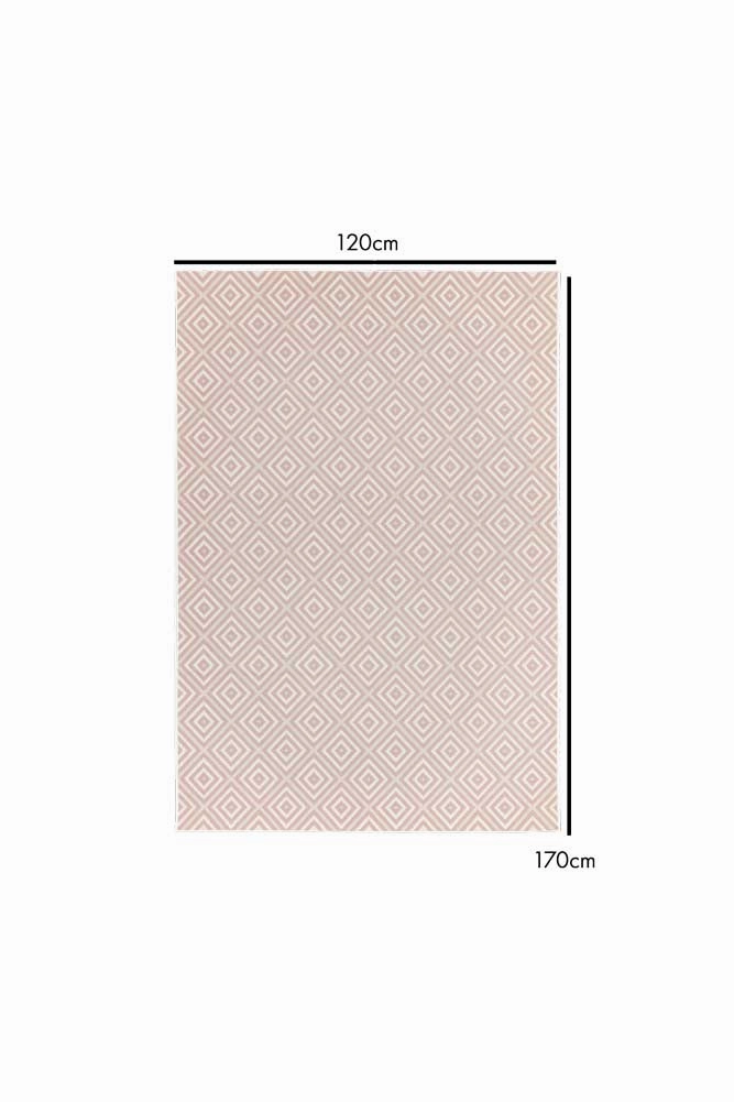 Pink Diamond Indoor/Outdoor Garden Rug - 3 Sizes Available