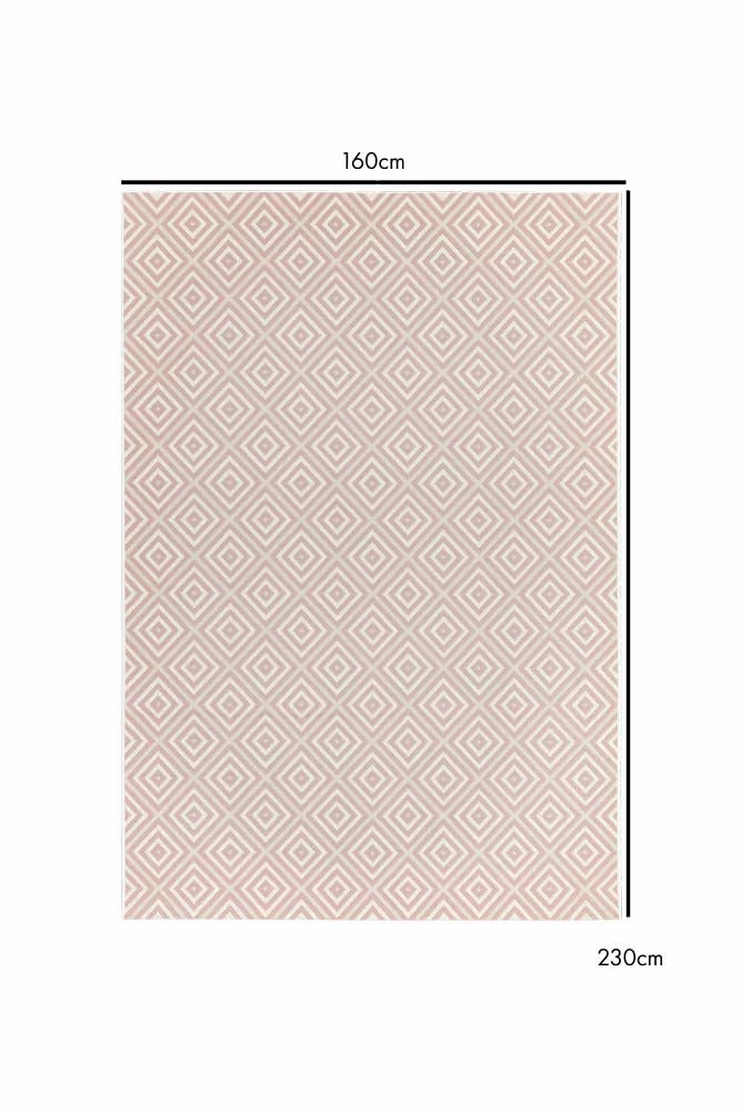 Pink Diamond Indoor/Outdoor Garden Rug - 3 Sizes Available