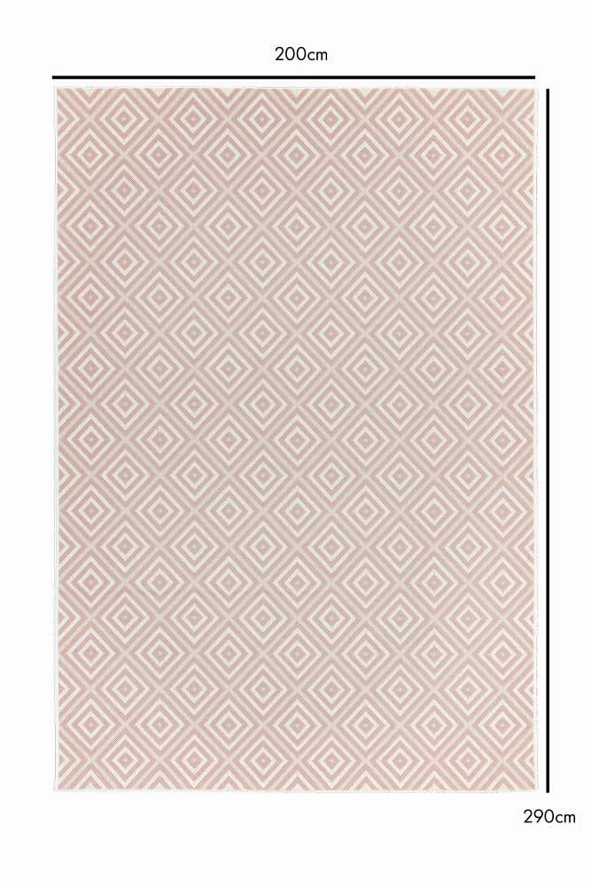 Pink Diamond Indoor/Outdoor Garden Rug - 3 Sizes Available