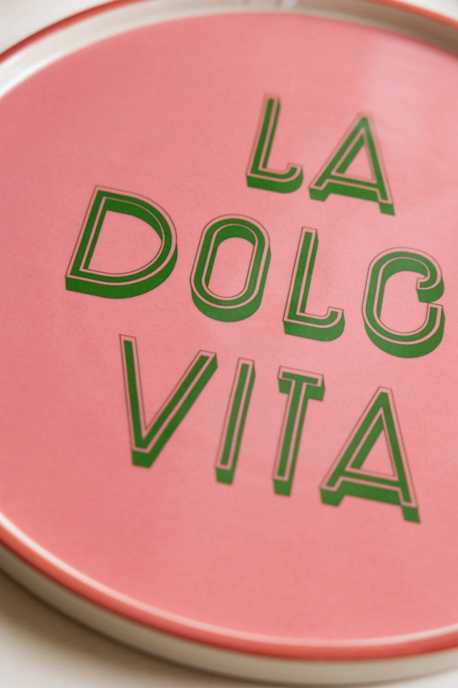 Pink La Dolce Vita Plate