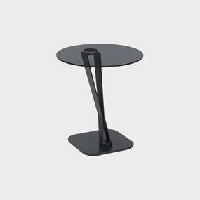 Plato - Lamp Table Smoked Glassoutdoor side table for patio furniture