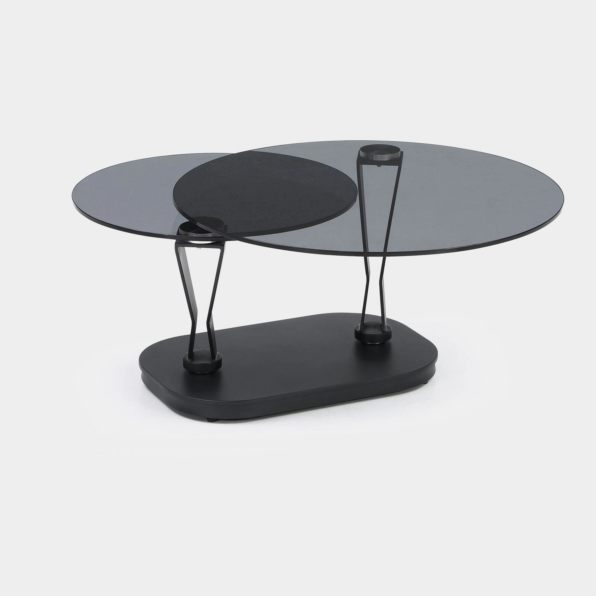 Plato - Swivel Coffee Table Smoked Glassoutdoor coffee table for patio or lounge