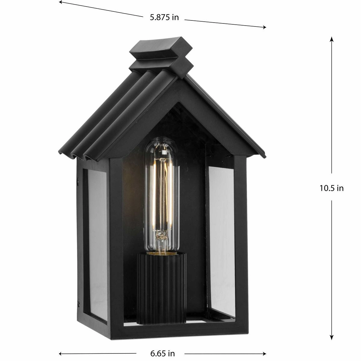 Point Dume-Dunemere One Light Outdoor Wall Lantern Matte Black