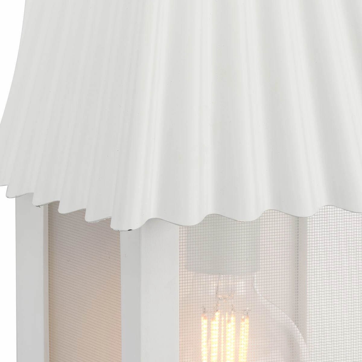 Point Dume-Hook Pond One Light Outdoor Wall Lantern Shelter White