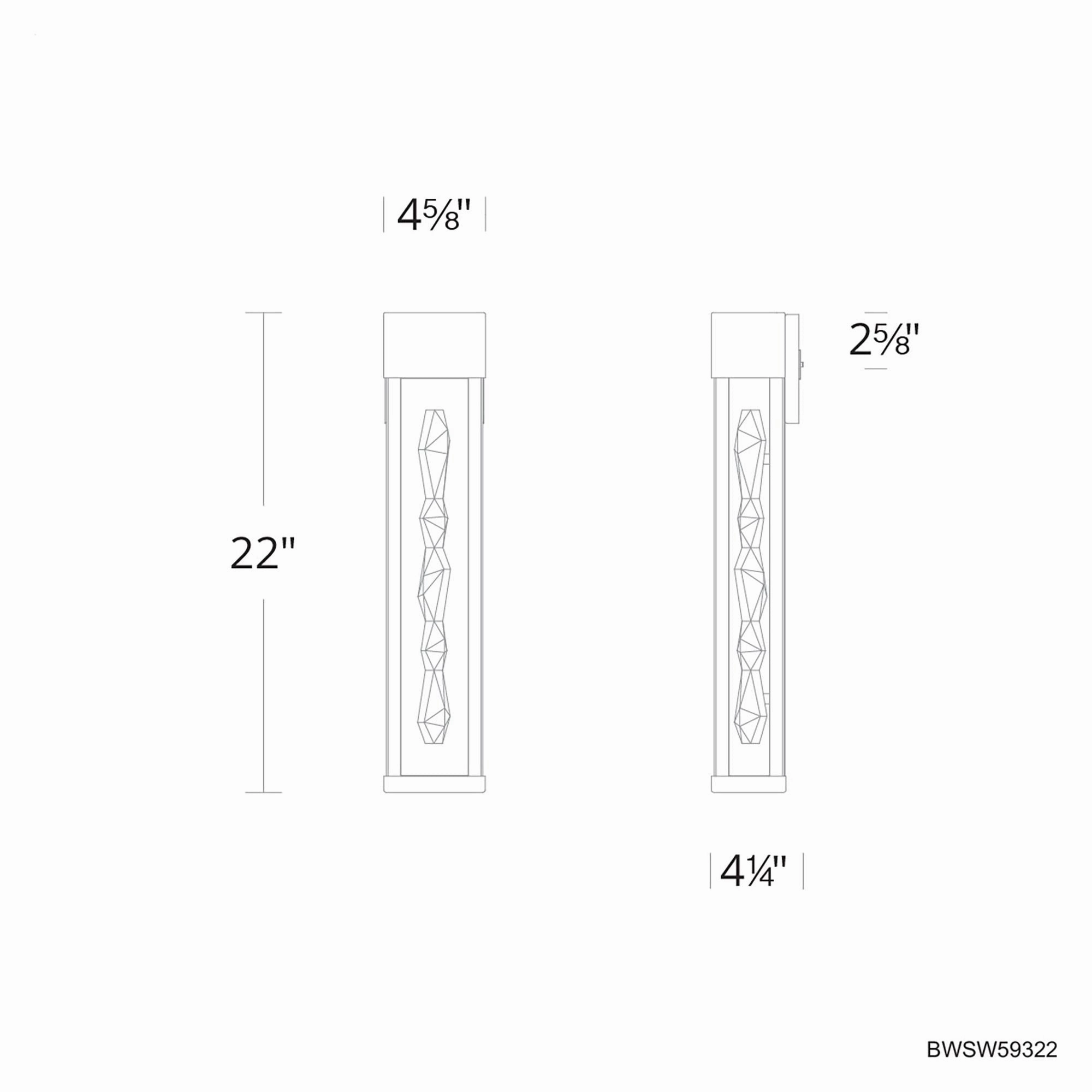 Polar 22" LED Outdoor Wall Sconce