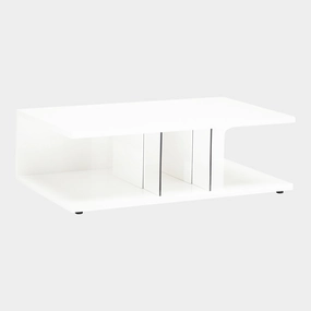 Polar - 126cm Coffee Table In White High Glossoutdoor coffee table for patio or lounge