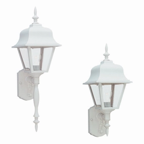 Polycarbonate Outdoor One Light Outdoor Wall Lantern WhiteOutdoor wall sconces with motion sensor