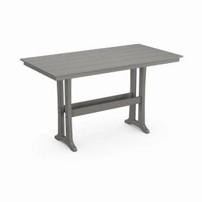 POLYWOOD Farmhouse Trestle 37" x 72" Bar Tableoutdoor table for balcony or garden