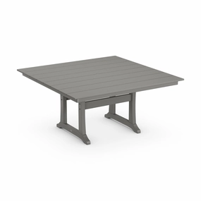 POLYWOOD Farmhouse Trestle 59" Dining Tableoutdoor dining table for 4-6 people