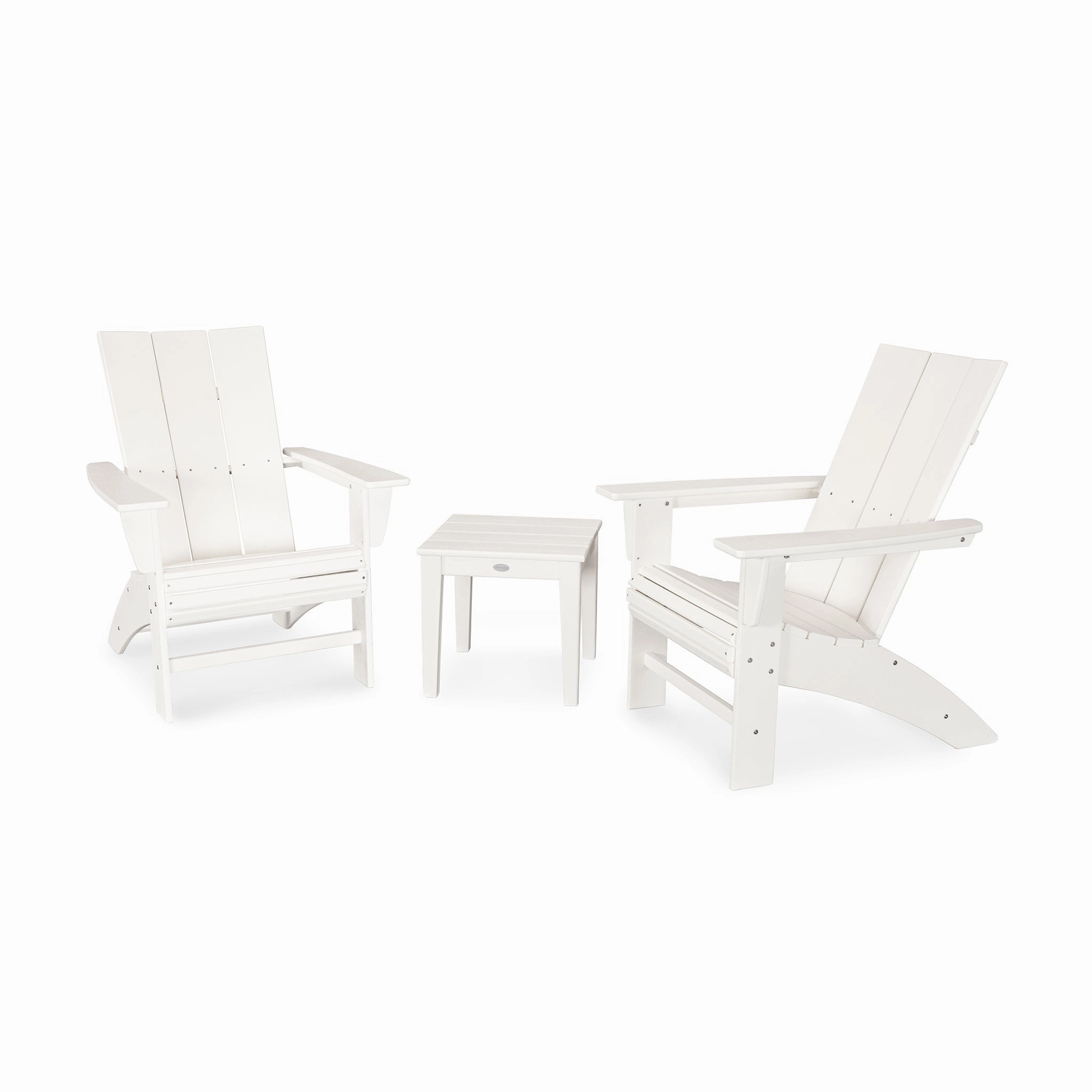 POLYWOOD Modern Curveback Adirondack 3-Piece Set