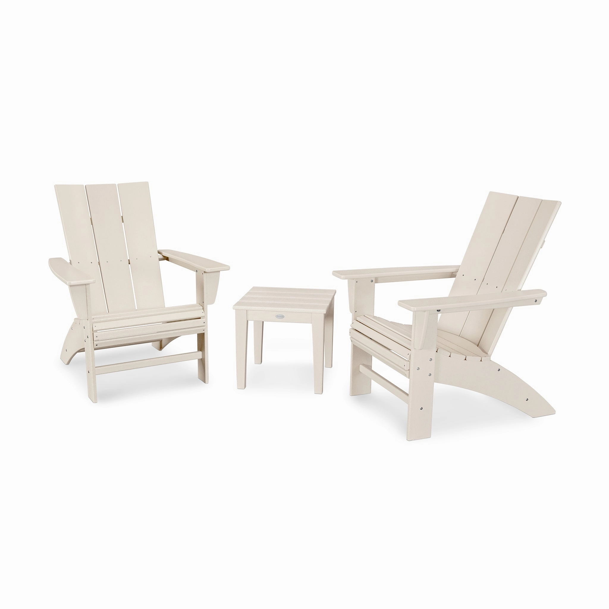POLYWOOD Modern Curveback Adirondack 3-Piece Set