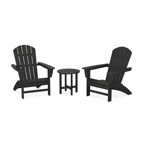 POLYWOOD Nautical 3-Piece Adirondack Setclassic Adirondack outdoor chair