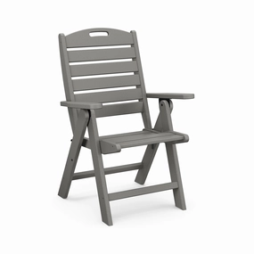 POLYWOOD Nautical Highback Folding Dining Chairoutdoor dining chair with armrests