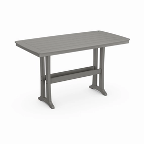 POLYWOOD Nautical Trestle 38" x 73" Bar Tableoutdoor table for balcony or garden