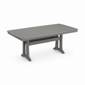 POLYWOOD Nautical Trestle 38" x 73" Dining Tableoutdoor dining table for 4-6 people