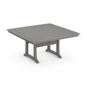 POLYWOOD Nautical Trestle 59" Dining Tableoutdoor dining table for 4-6 people