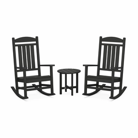 POLYWOOD Presidential 3-Piece Rocker Setoutdoor rocking chair for porch or garden