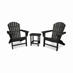 POLYWOOD South Beach Adirondack 3-Piece SetAdirondack chair set with side table