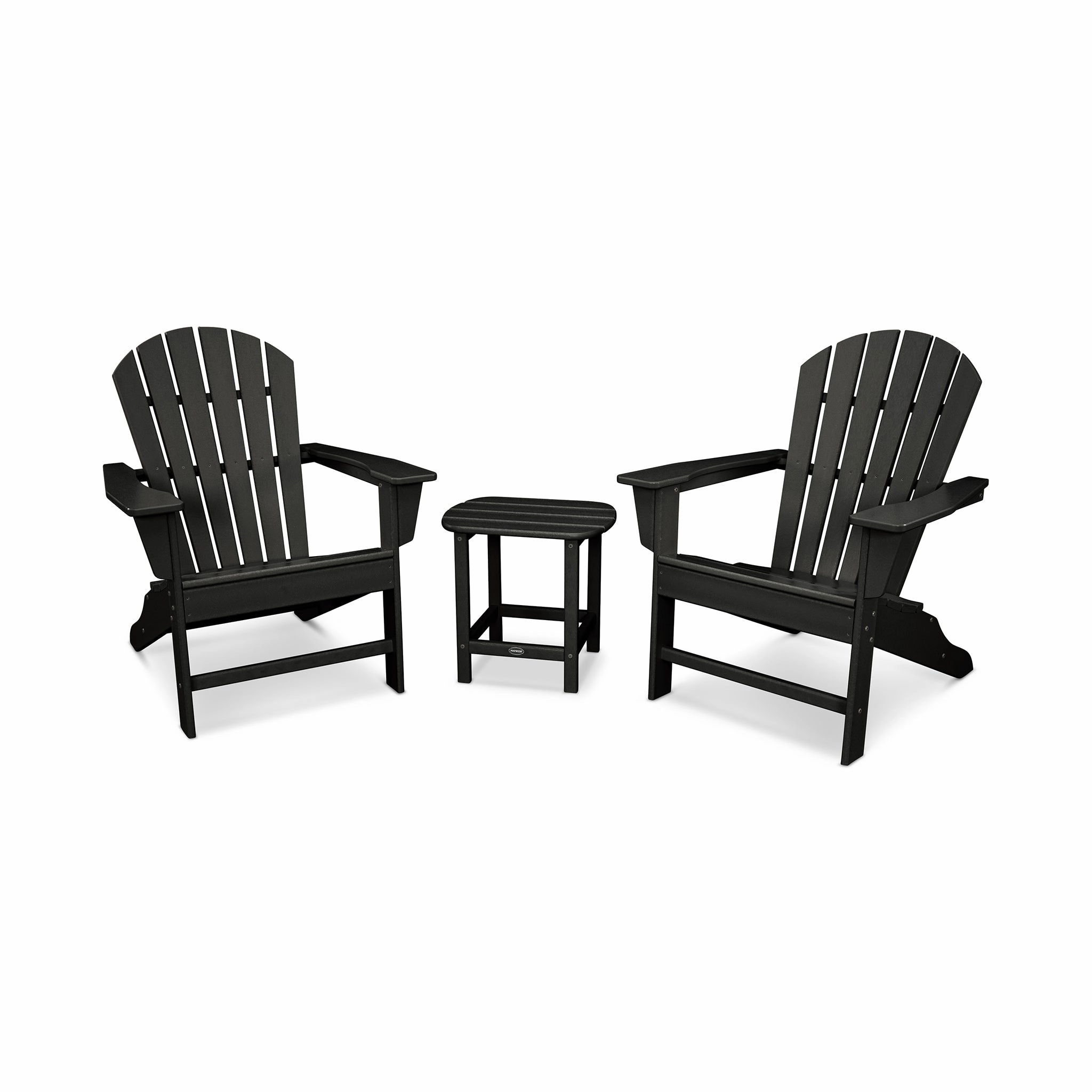 POLYWOOD South Beach Adirondack 3-Piece SetAdirondack chair set with side table