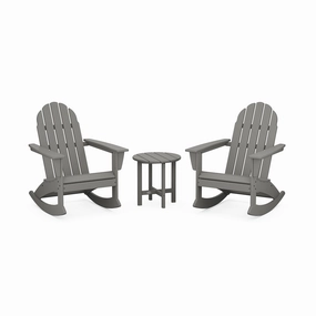 POLYWOOD Vineyard 3-Piece Adirondack Rocking Chair Setclassic Adirondack outdoor chair
