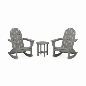 POLYWOOD Vineyard 3-Piece Adirondack Rocking Chair SetAdirondack chair set with side table