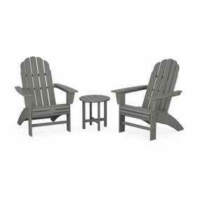 POLYWOOD Vineyard 3-Piece Curveback Adirondack Setclassic Adirondack outdoor chair