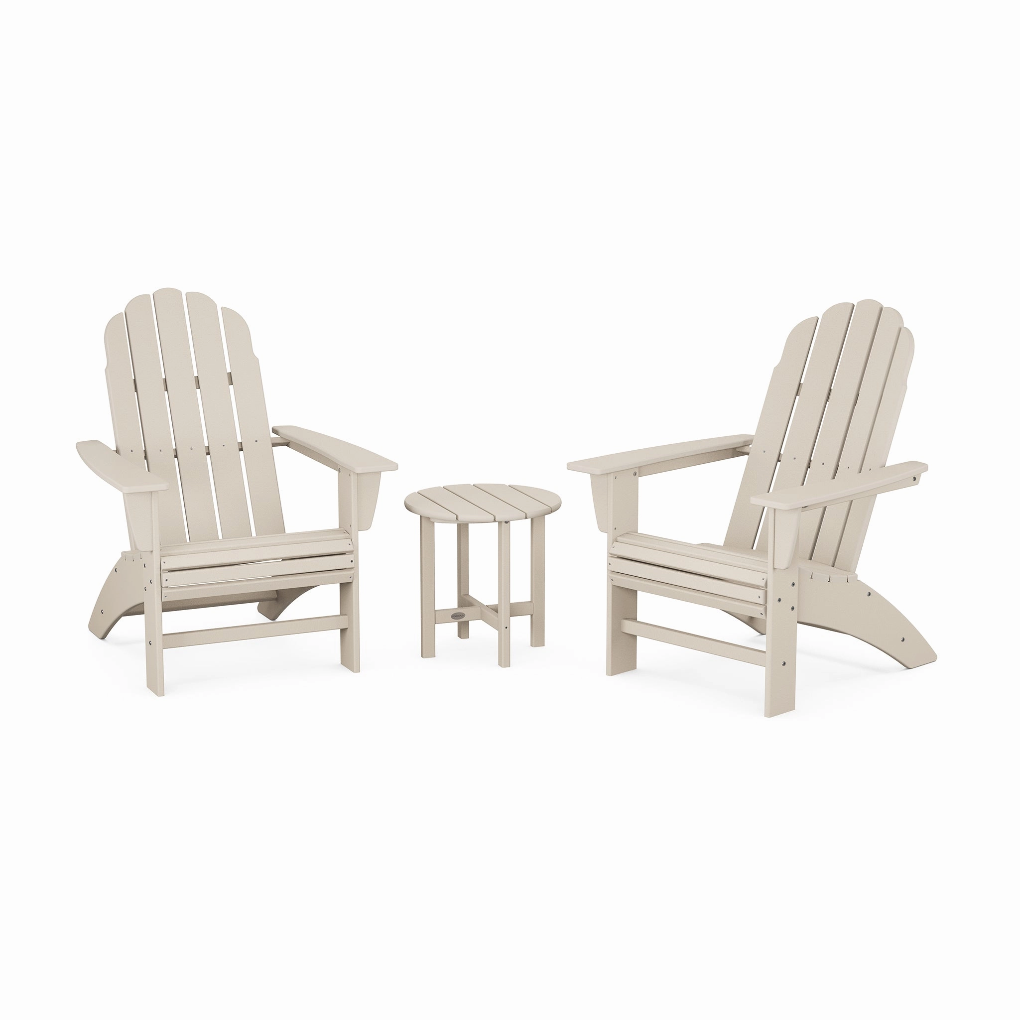 POLYWOOD Vineyard 3-Piece Curveback Adirondack Set