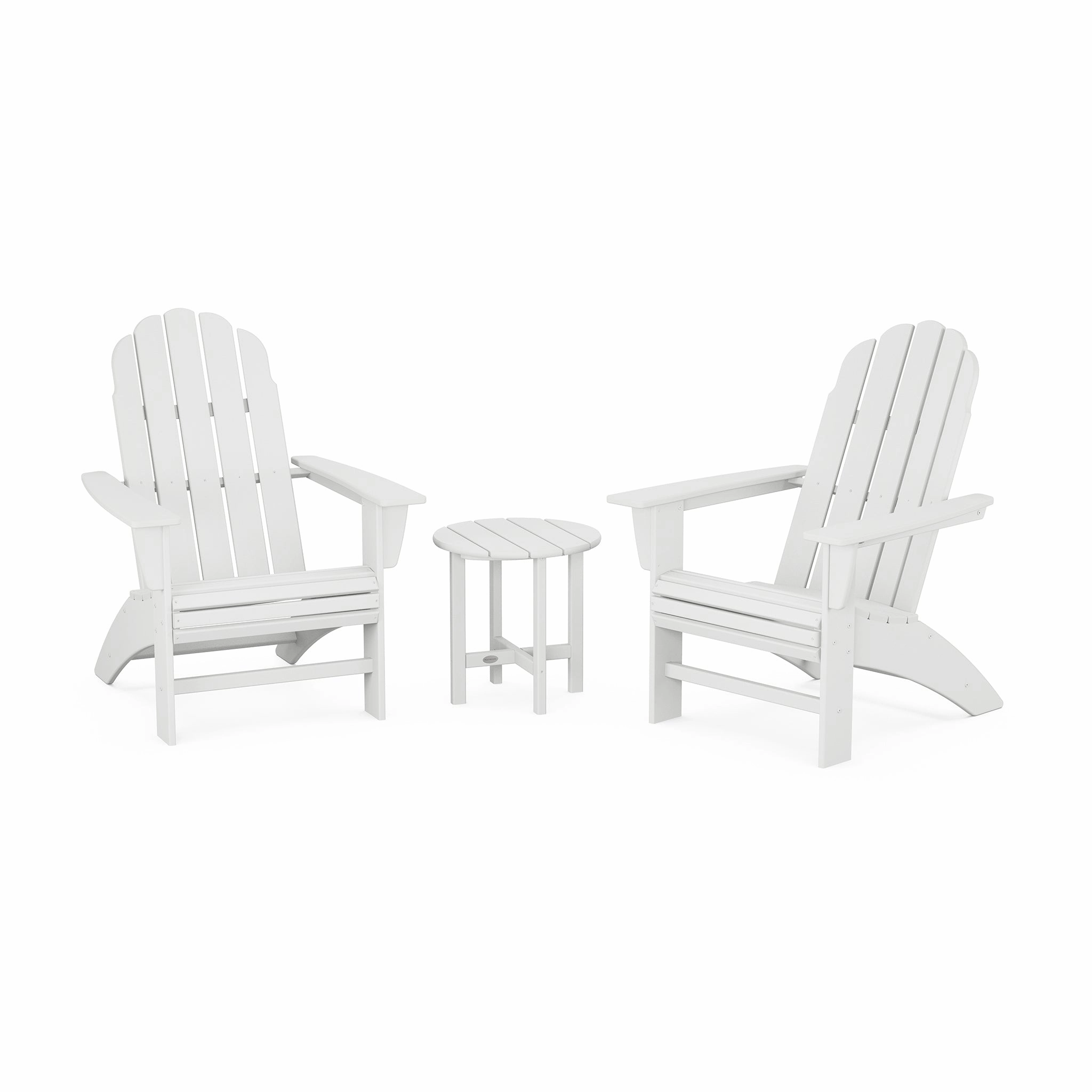 POLYWOOD Vineyard 3-Piece Curveback Adirondack Set